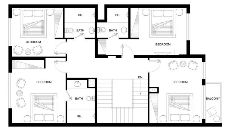 Azha Community 4 Bedroom Villa Type 2B Floor-plan