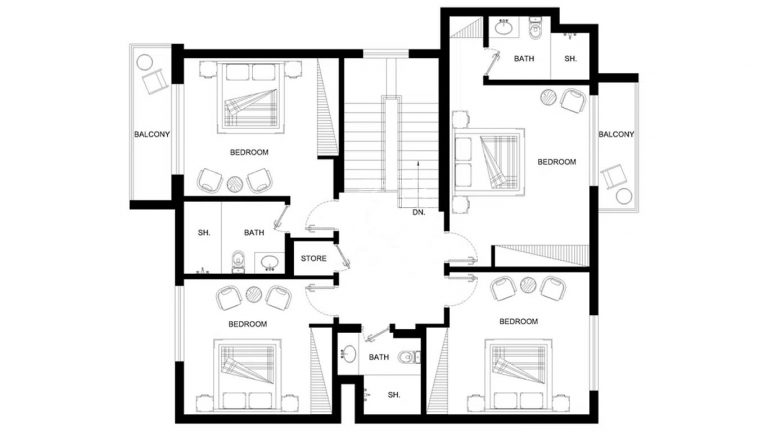 Azha Community 5 Bedroom Villa Type Floor plan